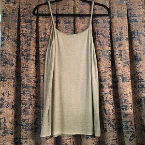 Heathered Sage Green Strappy Cami Tank Top Women's Size S/M